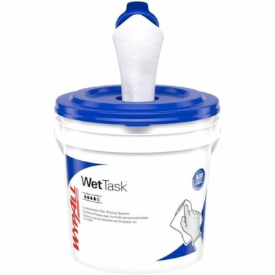Wypall - Seau de système d'essuyage humide personnalisable WetTask - Polyéthylène - Blanc - 4 / Étui  