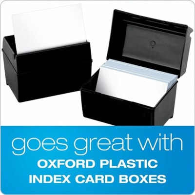 Oxford Index Card - Recycled - Printable, Ruled, Unruled - 100 / Pack MEDIUM WEIGHT 