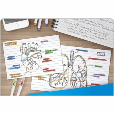 Oxford Printable Index Card - 5" (127 mm) x 8" (203.20 mm) - 85 lb (38555.35 g) Basis Weight - Ruled - White - 100 / Pack  