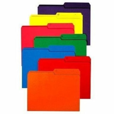 Grand & Toy 1/2 Tab Cut Legal Recycled Storage Folder - 8 1/2" (215.90 mm) x 14" (355.60 mm) - Orange - 10% Recycled - 100 / Unit LEGAL  ORANGE 10% PCW SFI REVERSIBLE  1/2 CUT TAB