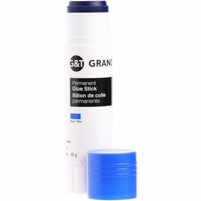 Grand & Toy Permanent Glue Stick, 40 g, Blue - 40 g - 1 / Each - Blue  