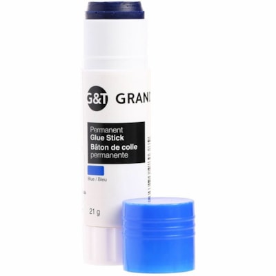 Grand & Toy Permanent Glue Stick, 21 g, Blue - 21 g - 1 / Each - Blue  