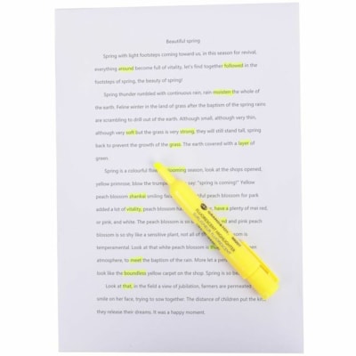 Grand & Toy Fluorescent Highlighters, Fluorescent Yellow, Chisel Tip, 12/BX - Chisel Marker Point - Fluorescent Yellow Ink - Fluorescent Yellow Barrel - 12 / Box USE ON FAX/NCR/PHOTOCOPY & REGULAR PAPER NON TOXIC W/CLIP
