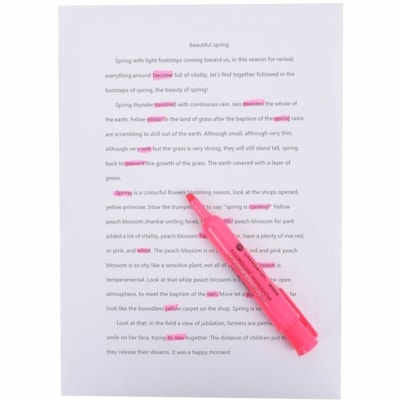 Grand & Toy Fluorescent Highlighters, Fluorescent Pink, Chisel Tip, Box of 12 - Chisel Marker Point - Fluorescent Pink Ink - Fluorescent Pink Barrel - 12 / Box USE ON FAX NCR PHOTOCOPY & REGULAR PAPER NON TOXIC W/CLIP
