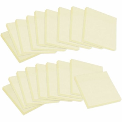 Grand & Toy Self-Stick Notes, Yellow, Unlined, 3" x 3" , 100 Sheets/Pad, 18 per Pack - 3" (76.20 mm) Flag/Note Width x 3" (76.20 mm) Flag/Note Length - Square - 100 Sheets per Pad - Yellow - Paper - Self-stick, Residue-free, Repositionable, Self-adhesive, Removable - 18 / Pack REPLACED 99140 