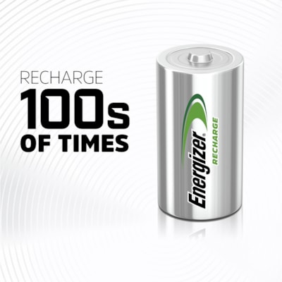 Energizer Recharge Universal Rechargeable C Batteries - For General Purpose - Battery Rechargeable - C - 2500 mAh - 1.2 V DC - 2 / Pack FED GOV'T 