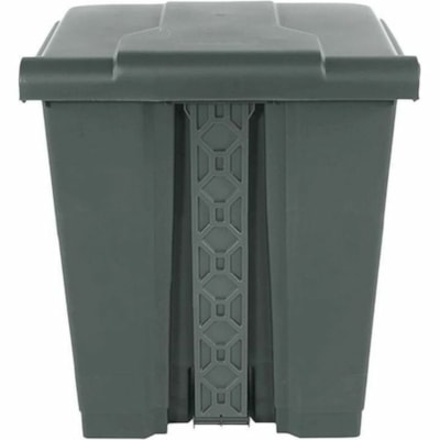 Globe Grey Step On Container - 8 Gallon / Grey - 30.28 L Capacity - Touchless - For Healthcare, Office, Washroom - Easy to Clean, Touchless, Foot Pedal - 16.5" (419.10 mm) Height x 15.7" (398.78 mm) Width x 16.2" (411.48 mm) Depth - Gray Each RESIN STEP-ON