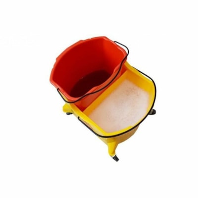 Globe 35 Qt Downpress Dual Bucket System - 35 Qt / Yellow - 33.12 L - Dual Bucket, Heavy Duty - 38" (965.20 mm) x 28" (711.20 mm) - Yellow - 1 Each INCLUDES DIRTY WATER BUCKET YELLOW