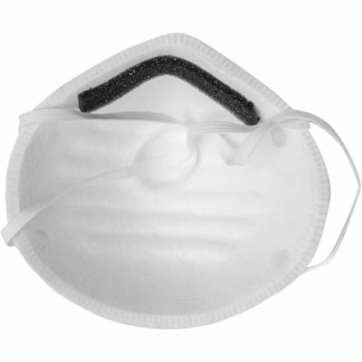 Globe N95 Safety Mask - Recommended for: Surgical Settings, Construction, Home, Cleaning, Gardening - Airborne Particle Protection - White - Snug Fit, Nose Clip, Adjustable, Cushioned - 20 / Pack FDA AND CE APPROVED BLOCKS DUST AND BACTERIA