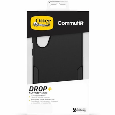 OtterBox Galaxy S24+ Case Commuter Series - For Samsung Galaxy S24+ Smartphone - Textured Sides - Black - Shock Absorbing, Drop Resistant, Dust Resistant, Dirt Resistant, Bump Resistant, Scrape Resistant, Scratch Resistant, Impact Absorbing - Thermoplastic Elastomer (TPE), Polycarbonate, Plastic - W  CASE 