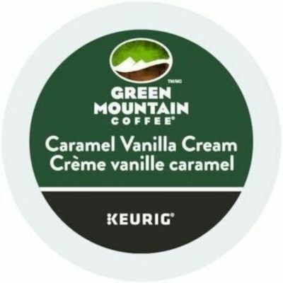 Green Mountain Coffee - Coupe K Café 5000376321 - Compatible avec Cafetière Keurig K-Cup - Américaine, Normal - Clair - Coupe K - Crème vanille caramel - Kasher - 24 / boîte  