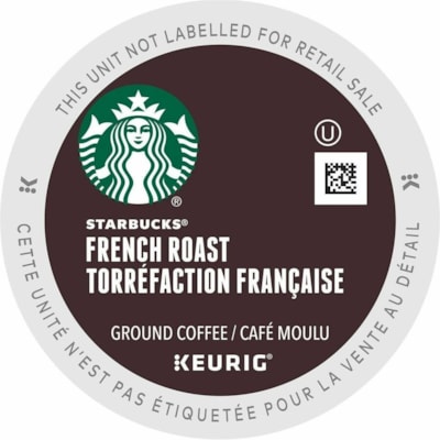 Starbucks - Coupe K, Moulu Café 5000199903 - Compatible avec Cafetière Keurig K-Cup - Américaine - Foncé - Coupe K, Moulu - Rôti français, Classique - 24 / boîte TORRÉF. FRANÇAISE  BOÎTE DE 24 