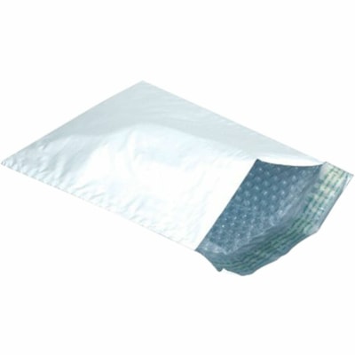 Polyair Bubble/Shipping Mailer - Bubble/Shipping - 10 1/2" (266.70 mm) Width x 16" (406.40 mm) Length - Self-sealing - White - Polyethylene - 100 / Case 10.25X15" 100/CASE SELF SEAL