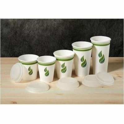 Eco Guardian - Tasse EG-P-PL-K16-W50 - 473,18 mL - Acide polylactique (PLA), Papier - Café, Thé, Déjeuner, Jus, Smoothie, Eau, Soda, Breuvage, Froid, Boisson chaude - 50 / emballage COMPOSTABLE 50PK 