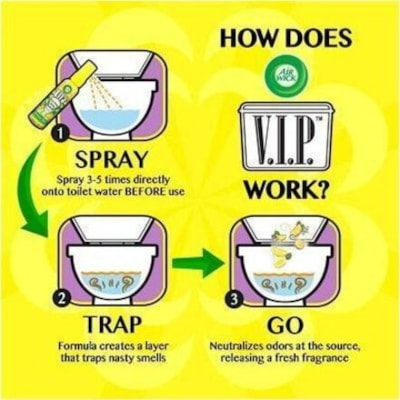Air Wick V.I.Poo Toilet Spray Lemon Idol - Spray - 55 mL - Lemon Idol - Odor Neutralizer - 1 Unit AIRWICK 