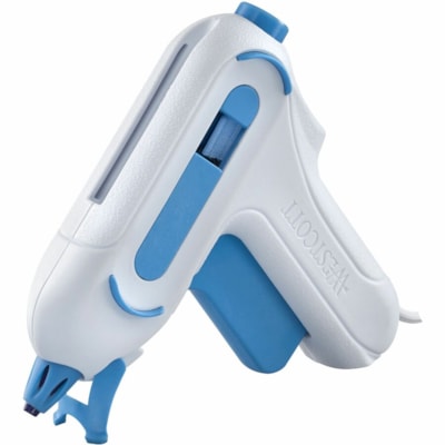 Westcott Manual Glue Gun - White, Blue MAX 360F  NON-STICK NOZZEL ERGO HANDLE W/ X-LARGE TRIGGER