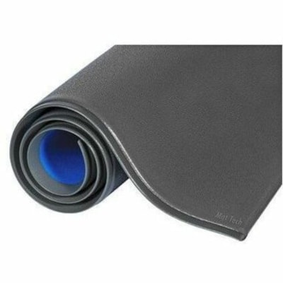 Mat Tech - Tapis anti-stress Comfort-King - Plate-forme, Usine, Poste de travail - longueur de tapis 36 po (914,40 mm) x largeur de tapis 24 po (609,60 mm) x épaisseur de tapis 0,563 po (14,29 mm) - Chlorure de polyvinyle (PVC)., Mousse - Gris acier GRIS 