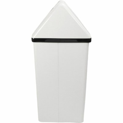 Frost Free Standing Swing Top Waste Receptacle - 79.49 L Capacity - For Industrial, Office - Freestanding, Fire-Safe, Durable, Rounded Edge - 34.6" (879 mm) Height x 13.5" (343 mm) Width x 14.6" (371 mm) Depth - Cold Roll Steel - Epoxy S & LINERS 21 GAL.  FREE STAND ING