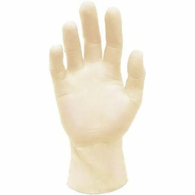 RONCO Synthetic Stretch Examination Gloves - 5 mil (0.13 mm) Thickness x 9.45" (240 mm) Glove Length - Small Size - For Right/Left Hand - Synthetic - Tan - Durable, Latex-free, Fatigue-free, Textured, Non-sterile, Disposable - For Food, Examination, Automotive, Dental, Hospitality, Laboratory, Clini EXAM GLOVE  100/PK PWDR FREE