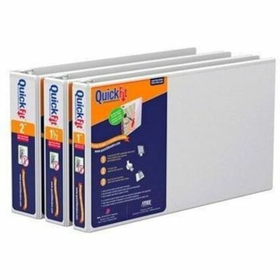 QuickFit - Reliure à anneaux 95010L - 1 po (25,40 mm) Capcité du classeur - format légal - format 8 1/2 po (215,90 mm) x 14 po (355,60 mm) - 200 Capacité en feuilles - 3 x 1 po (25,40 mm) Ring(s) - Fastener(s) : Anneau rond - Pocket(s) : À l'intérieur avant et arri&e HEAVY-DUTY COMMERCIAL GRADE CO 