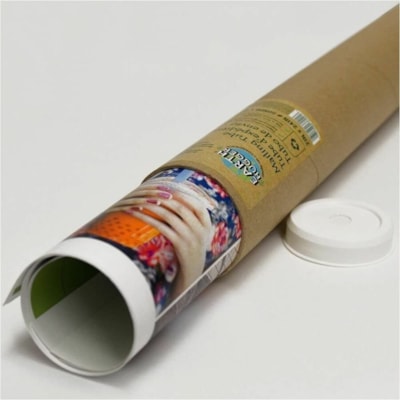 Earth Hugger - Tube d'expédition 37021-EH - Expédition - longueur de 24 po (609,60 mm) x diamètre de 2 po (50,80 mm) - Embouts amovibles - Brun kraft, Brun - Papier, Carton, Plastique - 12 WITH END CAPS RECYCLED BROWN CORRUGATED TUBE