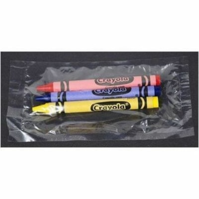 Crayola Crayon - Red, Blue, Yellow - 1080 / Unit RED  BLUE  YELLOW 3PK IN CELLOPHANE WRAP