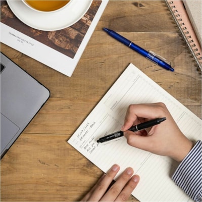 FriXion Ball Clicker Rollerball Pen - 0.7 mm (0.03") Fine Pen Point - Retractable - Erasable - Blue Ink - Thermosensitive Ink - Blue Barrel - Stainless Steel Tip - 1 Each ERASABLE RETRACTABLE 0.7MM BLUE