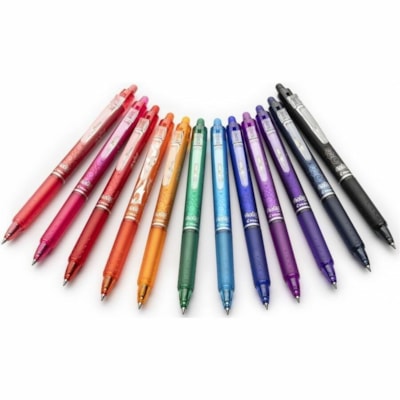FriXion Ball Clicker 0.7 - Gel Ink Rollerball pen - Pink - Medium Tip - 0.7 mm (0.03") Medium Pen Point - Refillable - Retractable - Erasable - Purple Ink - Thermosensitive Gel Ink ERASABLE RETRACTABLE 0.7MM PURPLE