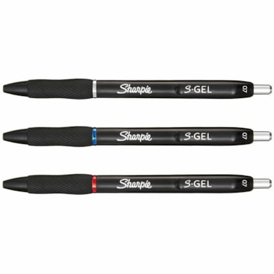 Sharpie S-Gel Gel Pen - 0.7 mm (0.03") Medium Pen Point - Retractable - Black Ink - Gel-based - Black Barrel - 8 / Pack  