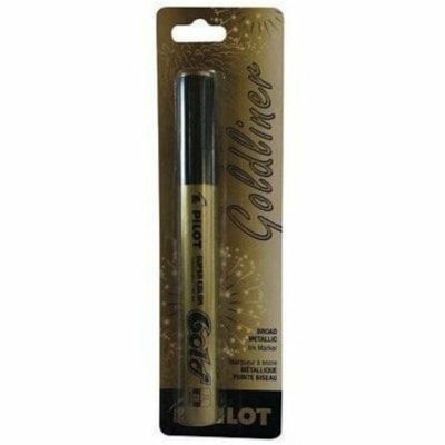 Pilot Super Colour Paint Marker - Broad Bullet Marker Point - Gold Ink - Gold, Aluminum Barrel - Plastic Tip CARDED PERMANENT INK        REPL. SC-G