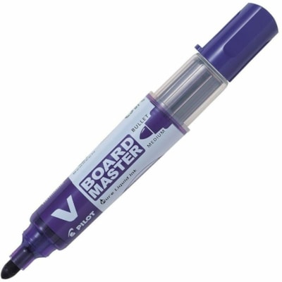 BeGreen V Board Master Dry Erase Marker - Bullet Marker Point - Refillable - Purple Ink - Liquid - Translucent, Transparent Barrel - 1 / Box BULLET TIP  REFILLABLE DRY ERASE  PURPLE