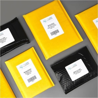 Avery TrueBlock, 8 ½" x 5 ½" , Permanent Adhesive, for Laser and Inkjet Printers - 8 1/2" (215.90 mm) Height x 5 1/2" (139.70 mm) Width - Permanent Adhesive - Rectangle - Inkjet, Laser - Matte - White - Curl Resistant, Jam-free, Smudge-free, Customizable - 2 / Sheet - 200 / Box WHITE  2 LBLS/SHT  100 LBL/BOX LASER COMPATIBLE