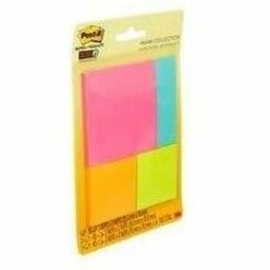 Post-it® - Bloc-notes 3322-SSPM-C - largeur de drapeau/note 3 po (76,20 mm) x longueur de drapeau/note 3 po (76,20 mm), largeur de drapeau/note 2 po (50,80 mm) x longueur de drapeau/note 2 po (50,80 mm), largeur de drapeau/note 1 po (25,40 mm) x longueur de drapeau/note 3 po (76,20 mm) - Carr&ea 3322-SSPM-C  TAILLES MULTIPLES TAILLES MULTIPLES