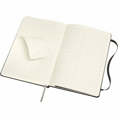 Moleskine - Carnet à couverture rigide Pro, noir, 5 po x 8 po - 8 Feuilles - 70 g/m² Grammage - hauteur de 8,27 po (210 mm) x largeur de 5,12 po (130 mm) - Paper Ivoire - Cover Noir - Cartonné, Coin rond, Fermeture par élastique, Feuille de garde, Papier sans acide, Ruban mar BLACK  5  X 8    PRO FORMAT HARD COVER  ACID FREE PAPER