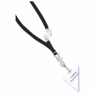 Avery® 35-1/2" Neck Hanging Lanyards, Black, Pack of 12 - Clasp Attachment - 35.50" (901.70 mm) Length - Black - Nylon - 12 / Pack NECK HANGING LANYARDS 