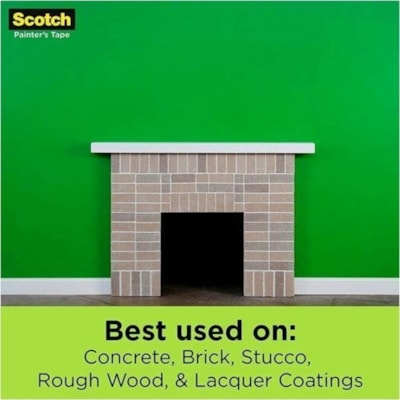 Scotch Rough Surface Painter's Tape 2060-48MP, 1.88 in x 60.1 yd - 2.17" (55 mm) Length x 1.88" (47.8 mm) Width - Green - For Rough Surface, Brick, Concrete, Wood, Stucco, Paint - 24 Case GREEN PAINTER'S TAPE 