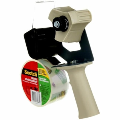 Scotch - Ruban d'emballage Tough Grip - longueur de 54,7 vg (50 m) x largeur de 1,89 po (48 mm) - 3 po (76,20 mm) Matériau - Transparent - Distribluteur inclus - Fusil Dsitributeur - Anti échardes, Résistant aux déchirures, Résistant à l'humidité - Pour TOUGH GRIP DISPENSER 48MMX50M 