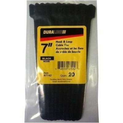DURALINE Cable Tying - Cable Tie - Black - 7" (177.80 mm) Length - 20 Pack PACK OF 20 