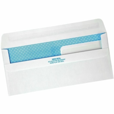 Quality Park - Enveloppe QUA24529 - Entreprise - #9 - largeur de 3 7/8 po (98,30 mm) x longueur de 8 7/8 po (225,30 mm) - 24 lb (10886,22 g) - Autoscellant - Blanc - Polyester - 500 / boîte 3-7/8X8-7/8 PO AUTO-ADHÉSIVES BLANCHES  500/BTE