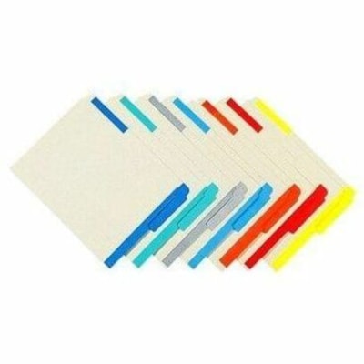 Pendaflex Top & End Tab Shelf Folders with Colour Stripes - 8 1/2" (215.90 mm) x 14" (355.60 mm) - Top/End Tab Location - 10.5 pt. (3.70 mm) - Paper Stock - Green - 10% Recycled - 100 / Box 10-1/2 PT FULLY BLEACHED KRAFT 1/2 TAB  10% PCW
