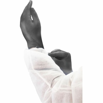 Globe Nitrile Examination Glove - 5 mil (0.13 mm) Thickness x 9.25" (235 mm) Glove Length - Allergy Protection - Large Size - For Right/Left Hand - Nitrile - Black - Powder-free, Disposable, Non-sterile, Latex-free, Fatigue-free, Textured Fingertip, Comfortable, Durable, Allergen-free, High Tactile  POWDER FREE   5 MIL BOX OF 100
