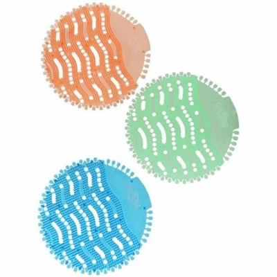 Globe - Écran d'urinoir 3250O - Dures jusqu'à 30 Jours - Anti-éclaboussures, Neutralisant d'odeur, Désodorisant, Souple, Translucide - Orange - 1 ORANGE MANGO 