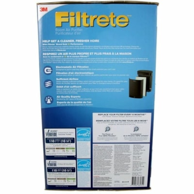 Filtrete Air Purifier - True HEPA - 110 Sq. ft. (10219334.40 mm²) - Black SMALL ROOM 110 SQ. FT 3 FAN SPEEDS