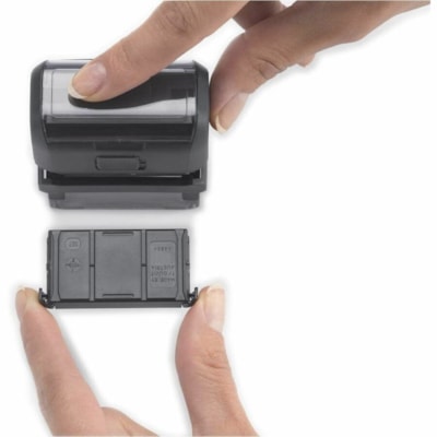 Printy 4911 Self-inking Stamp - Message Stamp - URGENT - 0.56" (14.29 mm) Impression Width x 1.50" (38.10 mm) Impression Length - Red - Rectangle - Recycled - 1 Unit  