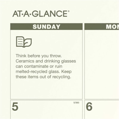 At-A-Glance 2025 Recycled Monthly Desk Pad, Standard, 22" x 17" - Standard - Julian Dates - Monthly - 12 Month - January 2025 to December 2025 - 1 Month Single Page Layout - 17" (431.80 mm) x 22" (558.80 mm) Sheet Size - White Sheet - 2 x Holes - 2.63" (66.68 mm) x 2.38" (60.33 mm) Block - Headband  100% PC PAPER 