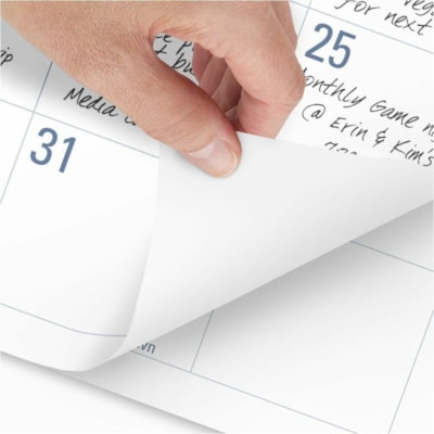 At-A-Glance 2025 Easy to Read Desk Pad, Standard, 21 3/4" x 17" - Standard - Monthly - 12 Month - January 2025 to December 2025 - 1 Month Single Page Layout - 21 3/4" (552.45 mm) x 17" (431.80 mm) Sheet Size - White Sheet - 2 x Holes - 2.50" (63.50 mm) x 2.31" (58.74 mm) Block - Headband - Desk Pad  MONTHLY DESK PAD ENGLISH ONLY