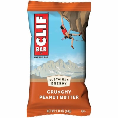 Clif Bar Crunchy Peanut Butter - Individually Wrapped, Non-GMO, Trans Fat Free, Cholesterol-free - Crunchy Peanut Butter - 2.40 oz (68 g) - 12 / Box 12 X 68GR ONT & AB ONLY