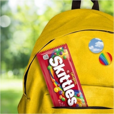 Skittles Original Fruity Candy Single Pack, 2.17 oz - Original, Fruity, Strawberry, Lime, Grape, Lemon, Orange - 2.17 oz (61.52 g) - 36 / Box  