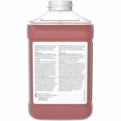 Diversey D10 Concentrated Detergent Sanitizer - For Multipurpose - Concentrate - Liquid - 2.50 L - 5.28 lb (2395.53 g) - 10 to 12.4 pH - Quaternary Scent - Kosher, Disinfectant, Virucidal, Fungicide - Purple - 2 / Unit CASE OF 2 