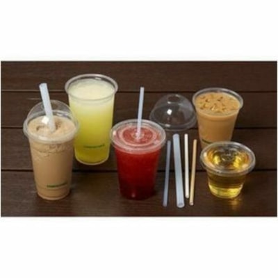 Eco Guardian - Boîte de stockage EG-CPLA-K96F-LID - diamètre de 3,78 po (96,01 mm) - clair - Acide polylactique (PLA) Couvercle - 1000 / Étui COMPOSTABLE  50PK 